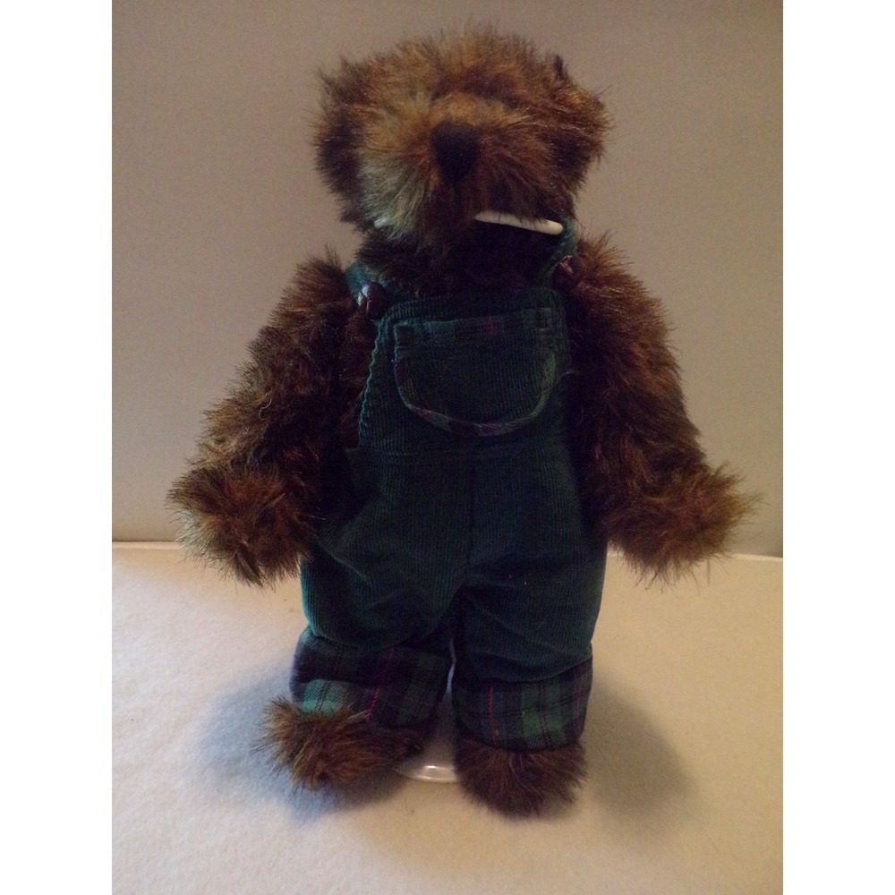 Ashton-Drake Benjamin Bear 1995 Gallery Teddies 13" Green Corduroy Overalls VTG